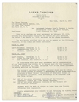 Two 1959 Contracts Signed by Moe Howard -- AGVA Contract Signed ''The 3 Stooges / Moe Howard'' & Loew's Theatres Contract Signed ''Moe Howard'' -- Each Measures 8.5'' x 11'', Very Good